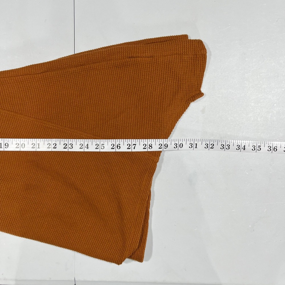 Maeve Fairy Grunge Asymmetrical Thermal Waffle Knit Henley Top Women Medium Boho - Picture 7 of 9